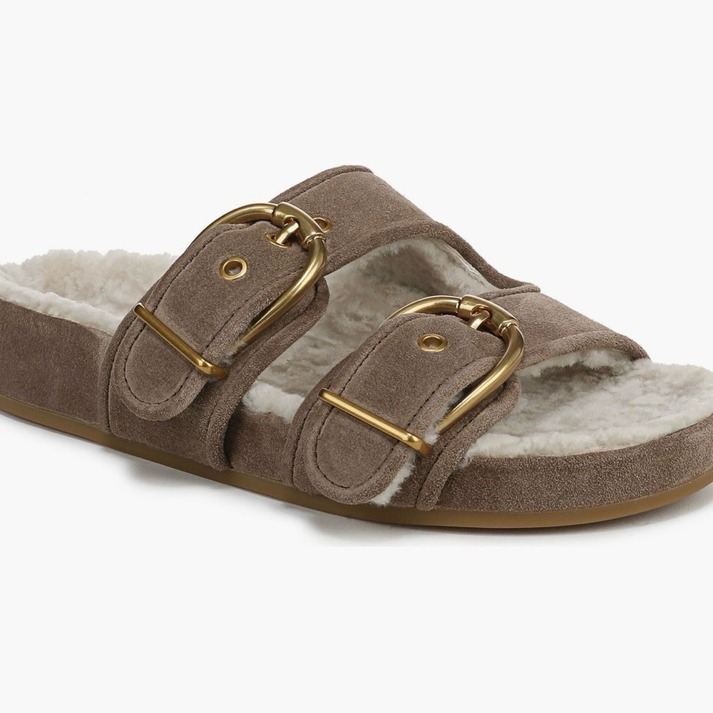 Veronica Beard Prue Shearling Sandals/ Free People